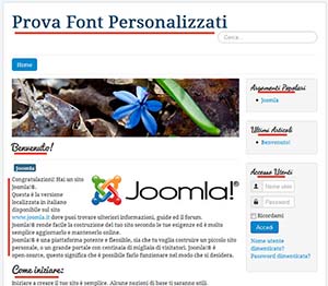 La home page Joomla personalizzata con i Google Font
