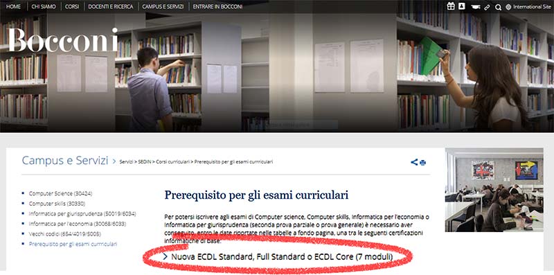 Esame Informatica Università Vale Come Ecdl