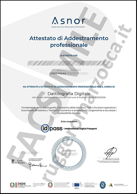 Facsimile dattilografia idpass a