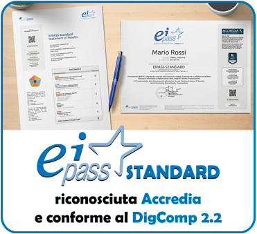 Eipass Standard riconosciuta Accredia e conforme al DigComp 2.2
