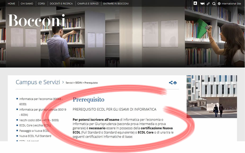 Esame Informatica Università Vale Come Ecdl